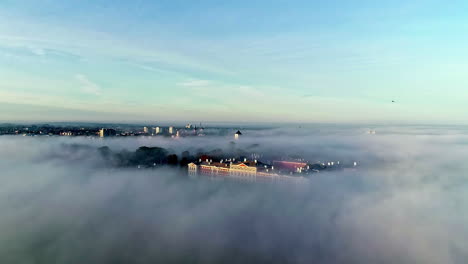 Jelgava-castle-in-the-misty-haze-of-early