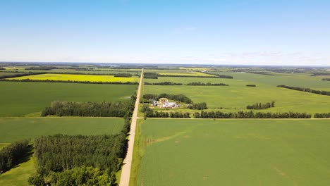 Alberta-Country-Side-With-Road-and-Acreages