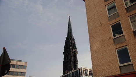 Hamburg-Germany-St-Nikolai-Memorial-Church-on-a