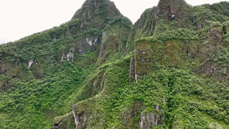 Aerial-drone-fly-view-of-Machu-Pichu-Mountain,-Peru,-Andes,-South-America-3