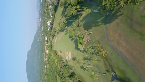 Vertical-Of-Playa-Dorada-Golf-Course-Club-In-Puerto-Plata,-Dominican-Republic
