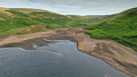 Aerial-Drone-footage-of-Yorkshire-countryside-valleys-moorland-and-reservoir-water