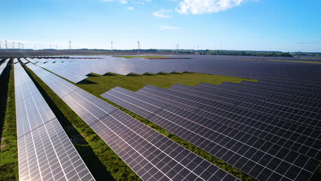 Renewable-energy-production-plant-with-solar-panels-and-wind-turbines-in-Poland