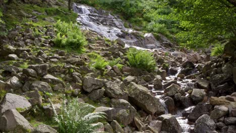 Video-footage-of-Scale-Force-a-waterfall-on-Buttermere-Lake,-the-highest-waterfall-in-the-Lake-District-made-up-of-three-distinct-falls