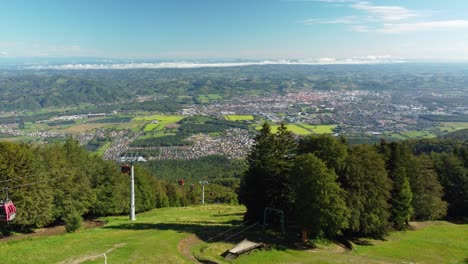 Landscape-from-Pohorje-with-the-city-of-Maribor,-Slovenia-in-background