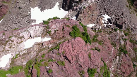 Flat-Summit-Block-Aerial-Drone-Rotation---Mackenzie-Range,-Vancouver-Island,-BC,-Canada