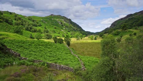A-typical-landscape-scene-of-a-valley-in-Cumbria,-The-English-Lake-district