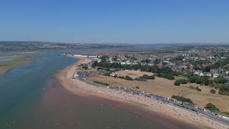 Exmouth-Beach-packed-with-holiday-makers