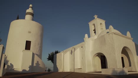 Still-shot-of-a-white-church-in-Portugal