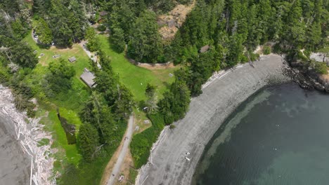 Overhead-aerial-view-of-the-Rosario-Beach-Discovery-Center-and-Sharpe-Cove-on-Fidalgo-Island
