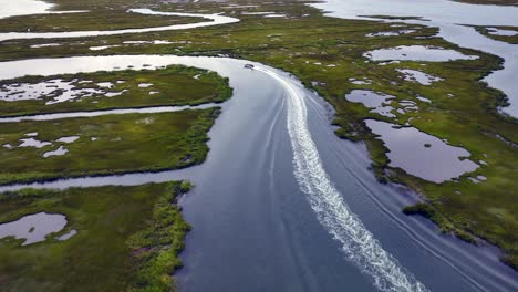 An-aerial-view-over-the-salt-marshes-in-Hempstead,-NY-on-a-cloudy-day-6