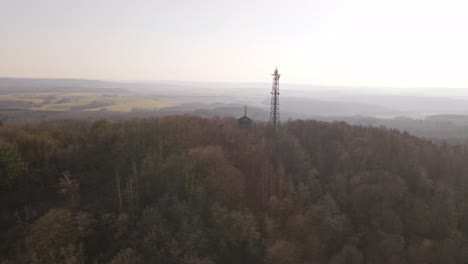 Rotating-Aerial-Shot-Of-The-TV-And-Communication-Towers-At-Stoppelberg