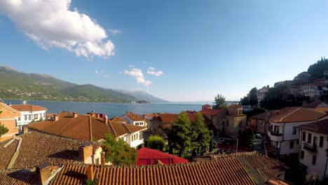 Timelapse-Del-Lago-Ohrid-En-Macedonia-Del-Norte