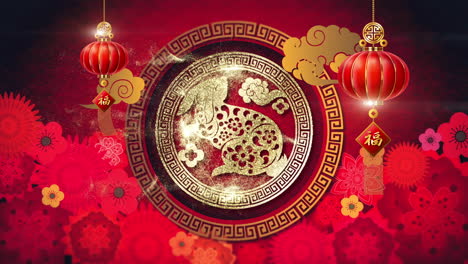 Frohes-Chinesisches-Neujahr-2023,-Jahr-Des-Kaninchens,-Auch-Bekannt-Als-Frühlingsfest-Mit-Dem-Chinesischen-Astrologischen-Kaninchensymbol-Für-Die-Hintergrunddekoration
