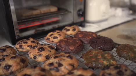 Tempting-Assorted-Cookies-On-A-Cooling-Rack-Outside-The-Oven