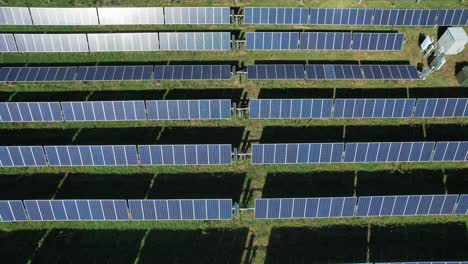 A-large-number-of-solar-panels-stand-along-side-crops-in-Wisconsin-farm-fields