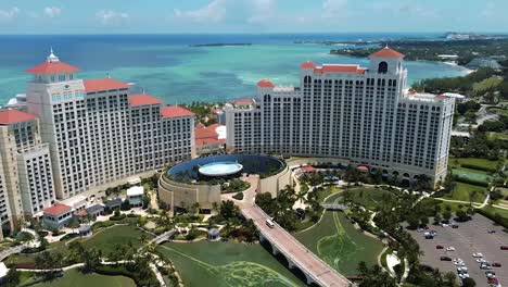 Drone-Aerial-footage-of-Bahamas-luxury-resort-Grand-Hyatt-Baha-Mar-beachfront-villa-near-Nassau-1