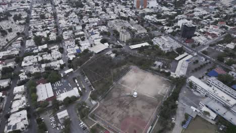 Drone-shoot-at-morning-cloudy-day-at-hasta-bandera-over-obispado-hill-at-Monterrey-City,-Mexico-11