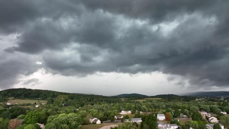 An-aerial-view-of-a-large-rainstorm-moving-over-the-countryside