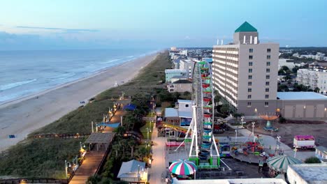 Carolina-beach-nc,-north-carolina-boardwalk-amusement-park-aerial