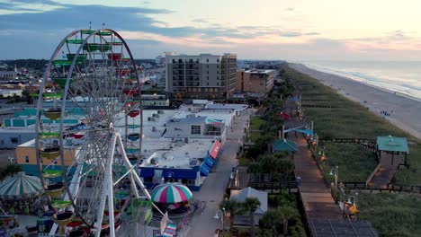 Aerial-pullout-from-carolina-beach-nc-boardwalk-amusement-park