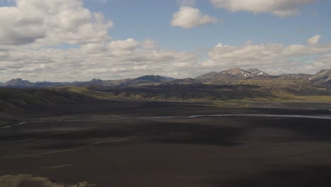 Scenic-Landscape-Around-Maelifellssandur-In-South-Iceland---aerial-sideways