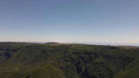 Aerial-view-if-a-wind-farm-in-the-top-of-the-madeira-island-mountains-2
