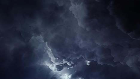 4k View Of Thunderstorm, A Ray Of Light Inside A Dark Gray Cloud In The Sky  That Moves Free Stock Video Footage Download Clips Abstract