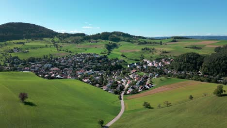 Aerial-view-of-a-village-from-Switzerland-2