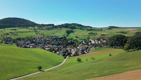 Aerial-view-of-a-village-from-Switzerland-1