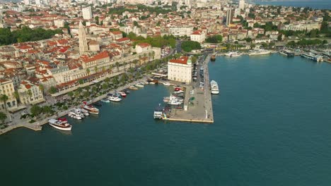 Aerial-Reveal-over-Split,-Croatia
