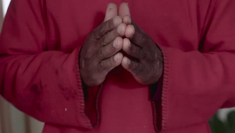 Praying-to-god-with-hands-together-stock-footage-1