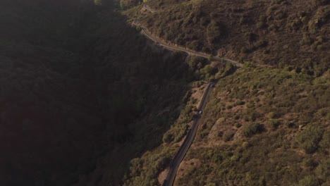 Cars-in-a-mountain-Road-Aerial-View