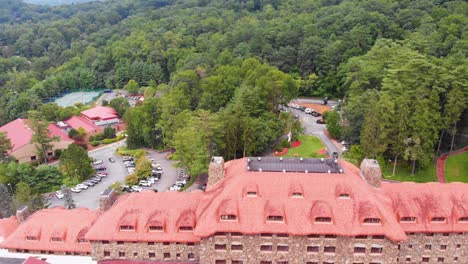 4K-Drone-Video-of-Historic-Grove-Park-Inn-in-Asheville,-NC-on-Sunny-Summer-Day-6