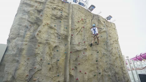 One-man-treaking-walltopia-climbing-HARMONIZED-SYSTEM-game-wide-view