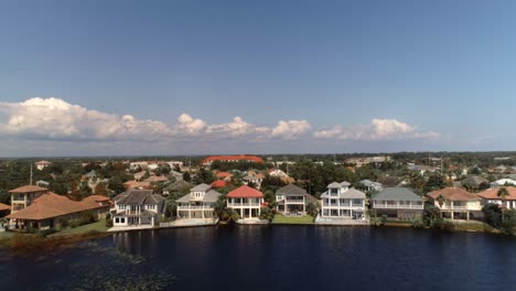 Flying-over-a-residential-area-in-Seaside,-Florida-3