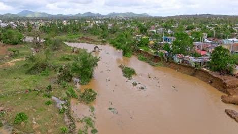 Devastation-of-Hurricane-Fiona-at-Los-Platanitos-in-Higuey,-Dominican-Republic