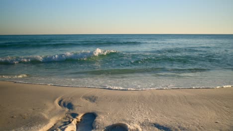 Breakwater-waves-at-Sunset-in-Gulf-Shores,-Alabama-1