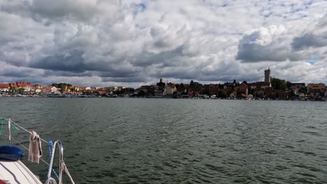 Mikołajki-from-yacht-in-summer-time