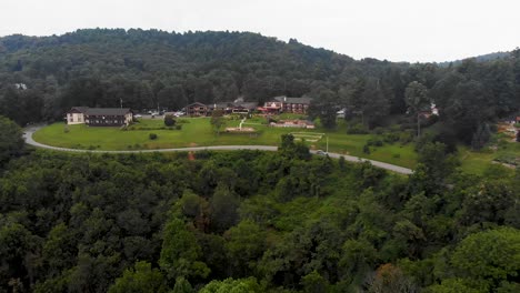 4K-Drone-Video-of-Mountainside-Resort-at-Little-Switzerland,-NC-on-Summer-Day-10