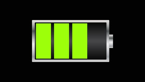 Animation-of-Battery-icon-charging-from-0-to-100-percent