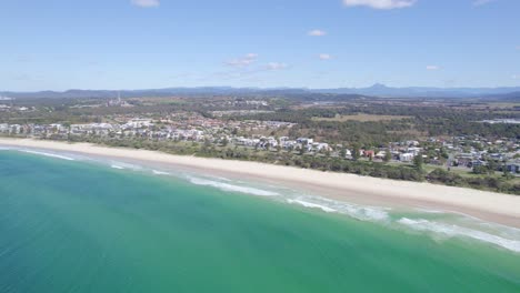 Aerial-View-Of-Kingscliff-On-The-Northern-NSW-Coast-In-Australia---drone-shot