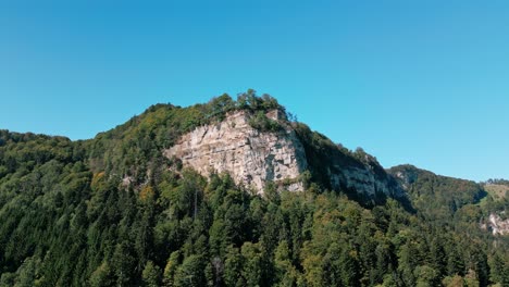 Rock-Mitten-Im-Wald-An-Einem-Ort-In-Der-Schweiz-Gegen-Ende-Des-Sommers