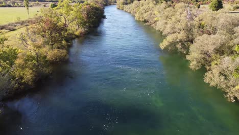 Fliegen-über-Dem-Fluss-Cetina-In-Kroatien