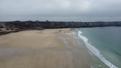 Top-view-of-stunning-pen-hat-beach-in-brittany