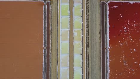 Aerial-view-of-a-salt-factory-with-red-salines