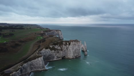 Drone-rotates-around-the-the-famous-cliffs-of-etretat-in-normandy-in-france