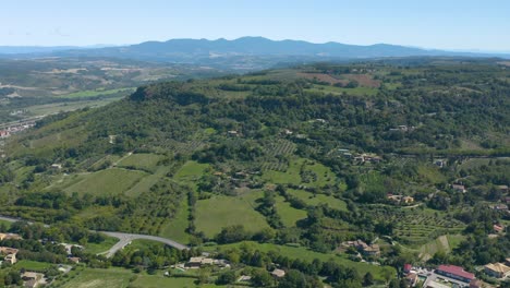 Scenic-View-of-Umbrian-Landscape-from-Above-in-Italy-on-Summer-Day