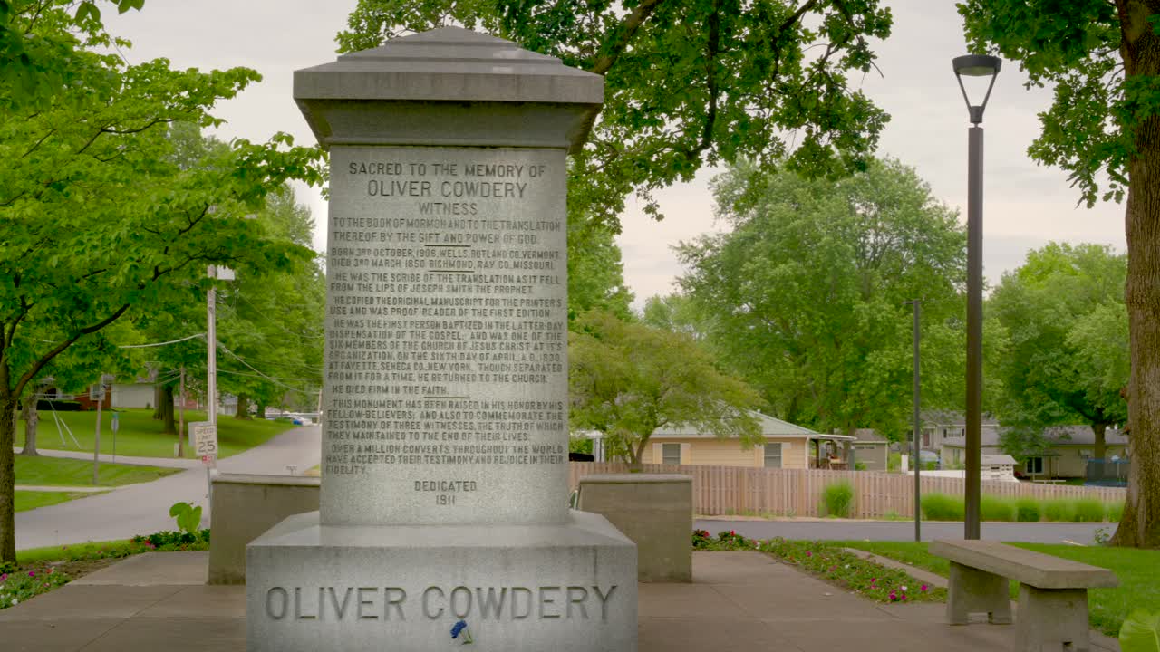 Premium stock video - Oliver cowdery's gravesite full view and ...