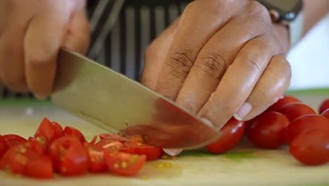 Cutting-cherry-tomatoes-for-a-chopped-salad---ANTIPASTO-SALAD-SERIES-1